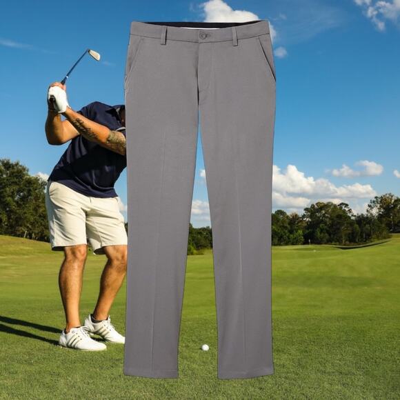 NEW Amazon Essentials Men's Classic Fit Stretch GOLF PANT 34W x 31L Gray NIP! - Picture 2 of 12